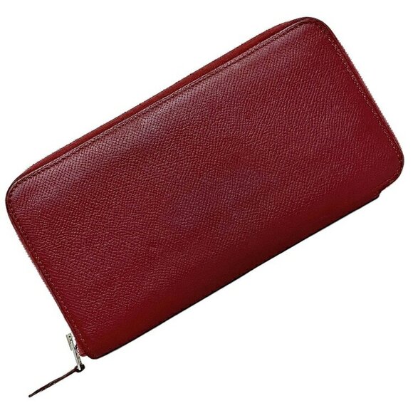 HERMES Red Leather Wallet - Picture 1 of 10